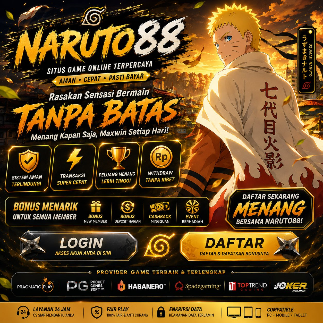 NARUTO88 | Platform Hiburan Slot Online Dengan Layanan Tercepat by Hey siriusly